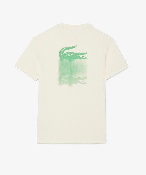 LACOSTE（ラコステ）の「フェイドエフェクトワニロゴバックプリントウルトラドライTシャツ（Tシャツ/カットソー・メンズ・ブラック/オリーブ/ブルー/オフホワイト・4/3/5）」の17枚目の写真