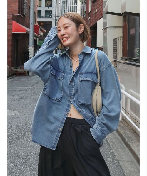 Ungrid　デニムルーズシャツ デニムルーズシャツ（シャツ/ブラウス）｜Ungrid（アングリッド）の