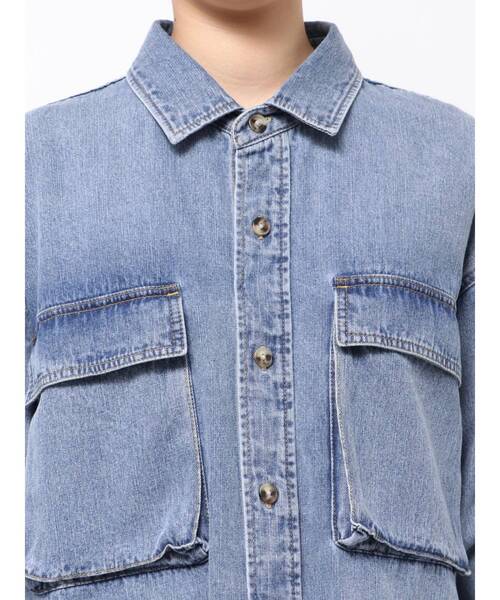 Ungrid（アングリッド）の「デニムルーズシャツ（シャツ/ブラウス・レディース・インディゴブルー/ブルー・FREE）」の21枚目の写真