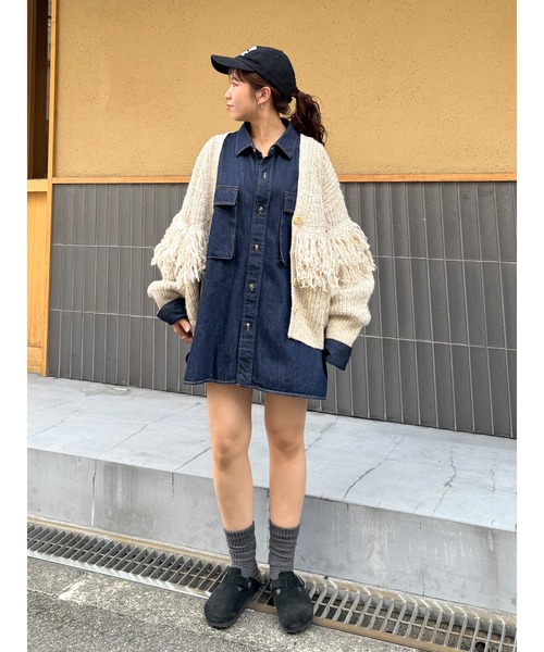 Ungrid（アングリッド）の「デニムルーズシャツ（シャツ/ブラウス・レディース・インディゴブルー/ブルー・FREE）」の3枚目の写真