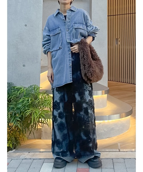 Ungrid（アングリッド）の「デニムルーズシャツ（シャツ/ブラウス・レディース・インディゴブルー/ブルー・FREE）」の5枚目の写真