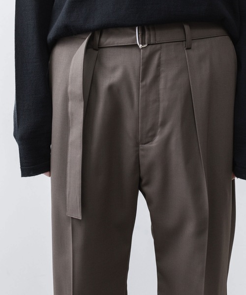 ATTACHMENT（アタッチメント）の「【 LIMITED 】WO/PE ストレッチギャバジン ベルテッドトラウザーズ / WO/PE STRECH GABARDINE BELTED TROUSERS（スラックス・メンズ・ダークグレー/ブラック・1/3/2）」の14枚目の写真