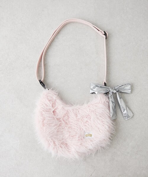 HELLO.SANFRANCISCO(ハローサンフランシスコ)の「【HELLO.SANFRANCISCO/ハローサンフランシスコ】リボンチャーム付マルチWAYファーBAG(トートバッグ・レディース・ピンク/イエロー/ブルー・ONE SIZE)」の6枚目の写真