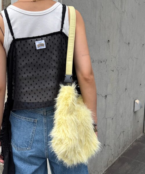 HELLO.SANFRANCISCO(ハローサンフランシスコ)の「【HELLO.SANFRANCISCO/ハローサンフランシスコ】リボンチャーム付マルチWAYファーBAG(トートバッグ・レディース・ピンク/イエロー/ブルー・ONE SIZE)」の16枚目の写真