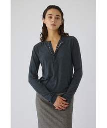 Hook design silk blend knit ホックデザインシルクブレンドニット