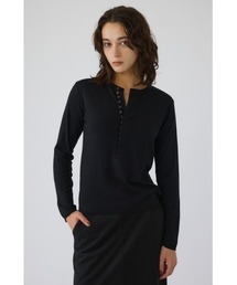 Hook design silk blend knit ホックデザインシルクブレンドニット