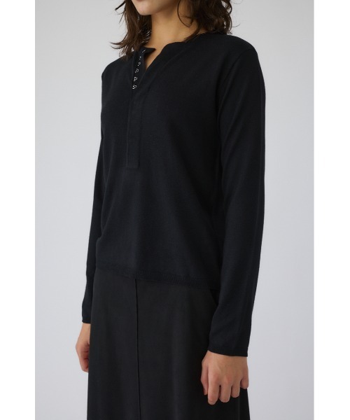 Hook design silk blend knit ホックデザインシルクブレンド