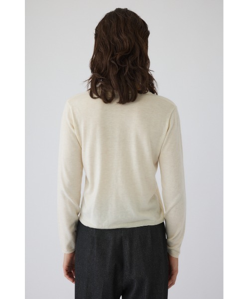 RIM.ARK（リムアーク）の「Hook design silk blend knit ホックデザインシルクブレンドニット（ニット/セーター・レディース・ライトグリーン/ブラウン/グレー/ブラック/アイボリー・FREE）」の14枚目の写真