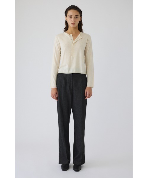 RIM.ARK（リムアーク）の「Hook design silk blend knit ホックデザインシルクブレンドニット（ニット/セーター・レディース・ライトグリーン/ブラウン/グレー/ブラック/アイボリー・FREE）」の9枚目の写真