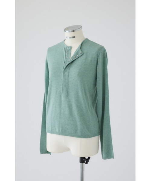 Hook design silk blend knit ホックデザインシルクブレンドニット