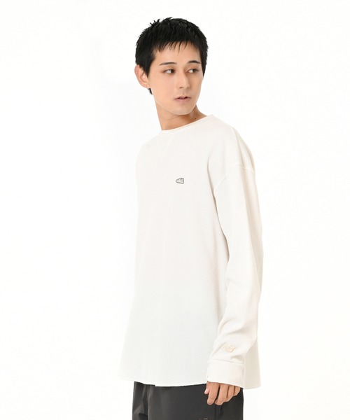 NEW BALANCE(ニューバランス)の「シューパッチワッフルロングスリーブ(Tシャツ/カットソー・メンズ・オフホワイト/カーキ・LARGE/XX-LARGE/MEDIUM/X-LARGE/SMALL)」の10枚目の写真