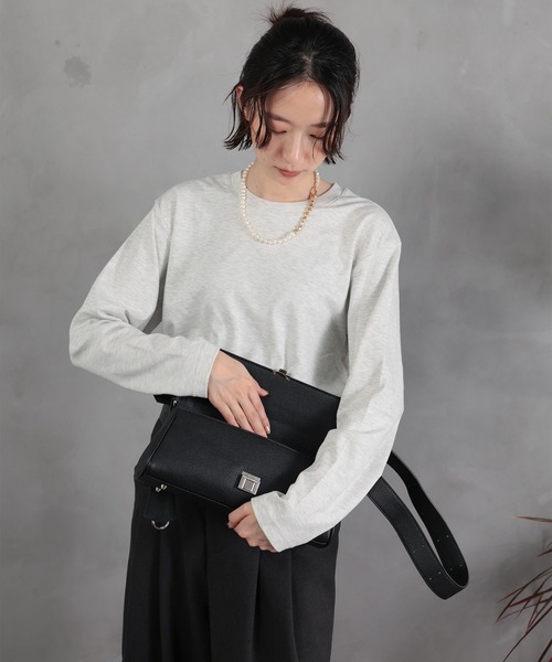 DRAW(ドロー)の「DRAW(ドロー) / シリンダー バッグ(ショルダーバッグ・レディース・ブラック×ゴールド/ブラック×シルバー・FREE)」の21枚目の写真