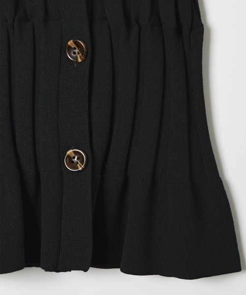 leinwande(ラインヴァンド)の「【leinwande】Grid Rib Cardigan(カーディガン/ボレロ・レディース・グリーン/ブラック/イエロー・ONE SIZE)」の8枚目の写真