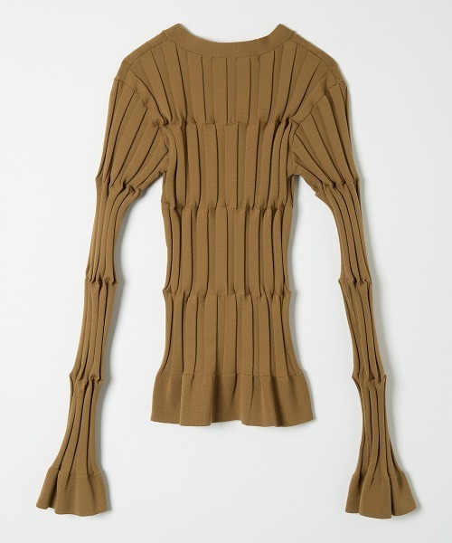 leinwande(ラインヴァンド)の「【leinwande】Grid Rib Cardigan(カーディガン/ボレロ・レディース・グリーン/ブラック/イエロー・ONE SIZE)」の13枚目の写真