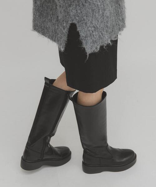 KBF（ケイビーエフ）の「プラットフォームロングブーツ（ブーツ・レディース・ブラウン/ブラック・SMALL/MEDIUM/LARGE）」の20枚目の写真