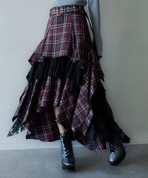 HARE | タータンチェックティアードスカート(HARE)(スカート)