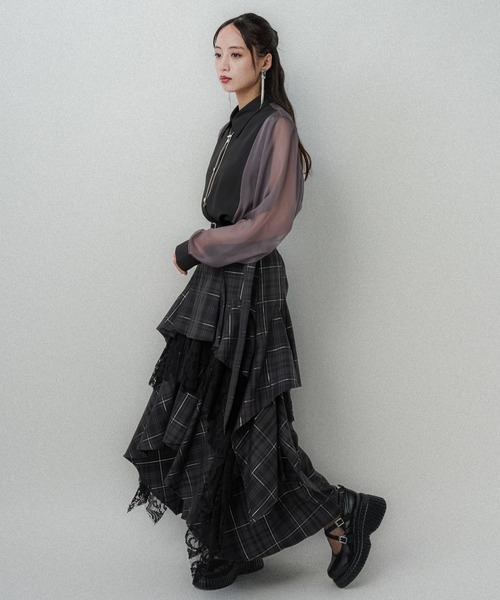 タータンチェックティアードスカート(HARE)（スカート）｜HARE