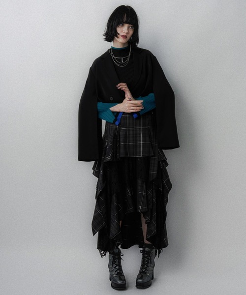 ハレ　HARE タータンチェック　ティアードスカート タータンチェックティアードスカート(HARE)（スカート）｜HARE