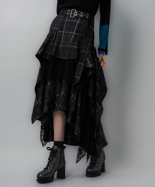 【HARE】タータンチェックティアードスカート タータンチェックティアードスカート(HARE)（スカート）｜HARE（ハレ