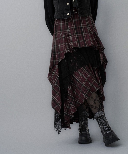 タータンチェックティアードスカート(HARE)（スカート）｜HARE（ハレ