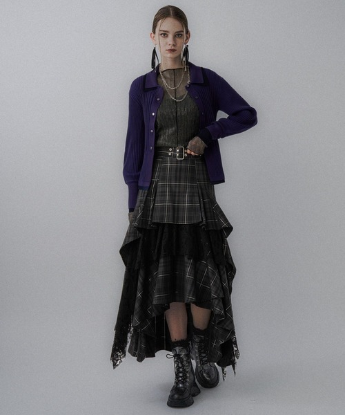 HARE タータンチェックティアードスカート タータンチェックティアードスカート(HARE)（スカート）｜HARE