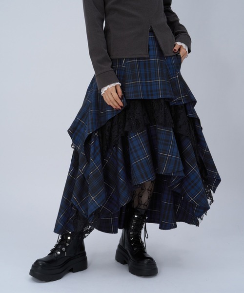 タータンチェックティアードスカート(HARE)（スカート）｜HARE（ハレ