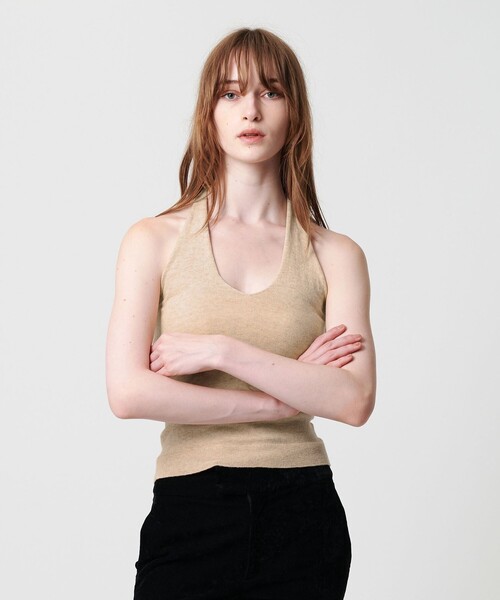 ATTISESSION バックタイ ホルターネックトップス ATTISESSION インナー