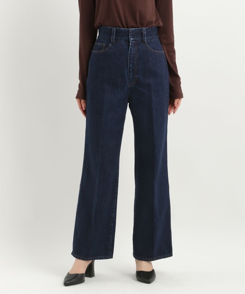 Andemiu（アンデミュウ）の「デニムストレートパンツ579827（デニムパンツ・レディース・インディゴブルー・SMALL/MEDIUM/LARGE）」の5枚目の写真