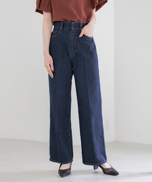 Andemiu（アンデミュウ）の「デニムストレートパンツ579827（デニムパンツ・レディース・インディゴブルー・SMALL/MEDIUM/LARGE）」の20枚目の写真