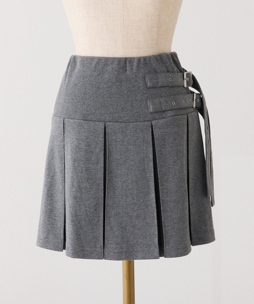 one after another NICE CLAUP(ワンアフターアナザーナイスクラップ)の「【セットアップ対応】カットプリーツミニスカート(スカート・レディース・杢グレー/チャコールグレー/オフホワイト・FREE)」の12枚目の写真