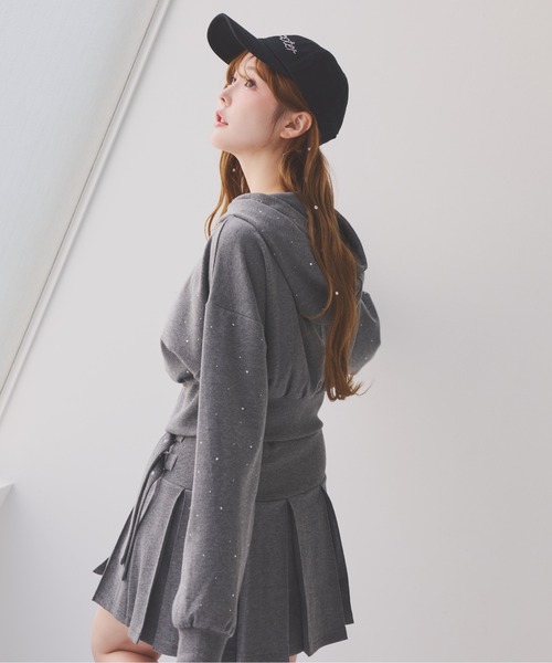 one after another NICE CLAUP(ワンアフターアナザーナイスクラップ)の「【セットアップ対応】カットプリーツミニスカート(スカート・レディース・杢グレー/チャコールグレー/オフホワイト・FREE)」の18枚目の写真