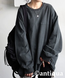 ピグメント加工 ロングTシャツ