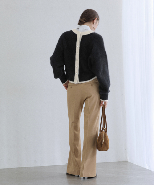 La TOTALITE（ラトータリテ）の「フォックスカシミヤ2WAYプルオーバー（ニット/セーター・レディース・ブラック/ベージュ/ピンク/ライトグリーン・FREE）」の7枚目の写真