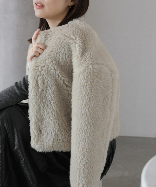 TICCA ウールファーショートコート TICCA / ティッカ ウールファーショートコート（その他アウター）｜La