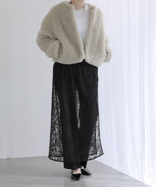 セール】TICCA / ティッカ ウールファーショートコート（その他