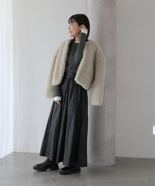 TICCA / ティッカ ウールファーショートコート（その他アウター）｜La