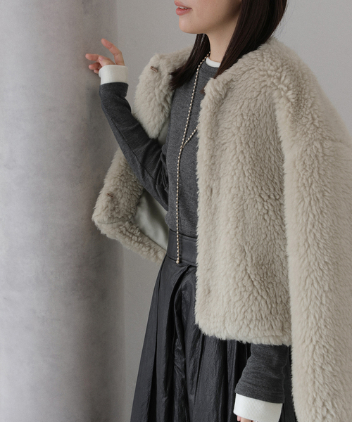 TICCA / ティッカ ウールファーショートコート（その他アウター）｜La