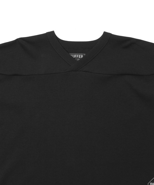 The DUFFER of ST.GEORGE(ザダファーオブセントジョージ)の「〔BLACK LABEL〕SORONA PONTE 3QUATER TEE:セットアップ ポンチ素材 7分袖Tシャツ(Tシャツ/カットソー・メンズ・ブラック/ホワイト・X-LARGE/LARGE/MEDIUM)」の11枚目の写真