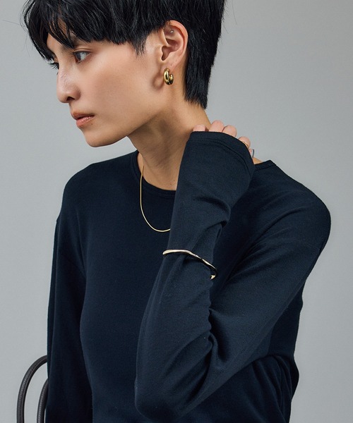 SALON adam et rope'（サロン アダム エ ロペ）の「Smile Cotton 2PACK TEE 2 / 新色追加（Tシャツ/カットソー・レディース・ホワイト/ブラック/イエロー・FREE）」の2枚目の写真