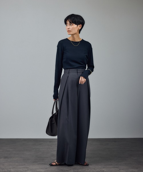 SALON adam et rope'（サロン アダム エ ロペ）の「Smile Cotton 2PACK TEE 2 / 新色追加（Tシャツ/カットソー・レディース・ホワイト/ブラック/イエロー・FREE）」の6枚目の写真