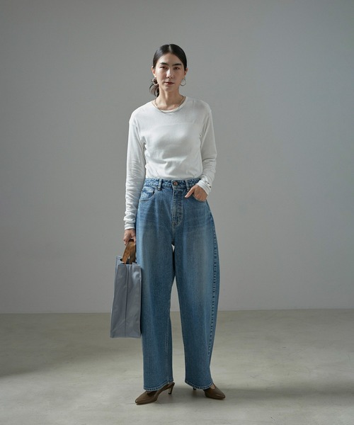 SALON adam et rope'（サロン アダム エ ロペ）の「Smile Cotton 2PACK TEE 2 / 新色追加（Tシャツ/カットソー・レディース・ホワイト/ブラック/イエロー・FREE）」の8枚目の写真