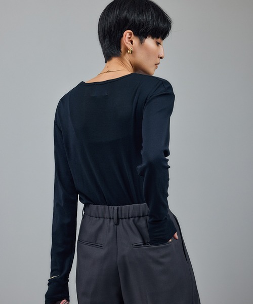 SALON adam et rope'（サロン アダム エ ロペ）の「Smile Cotton 2PACK TEE 2 / 新色追加（Tシャツ/カットソー・レディース・ホワイト/ブラック/イエロー・FREE）」の22枚目の写真