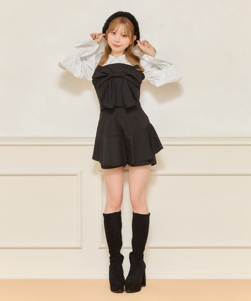 apres jour（アプレジュール）の「【SETUP可能】キュロット（その他パンツ・レディース・チャコールグレー/ブラック系その他/ブラック・X-LARGE/フリー）」の2枚目の写真