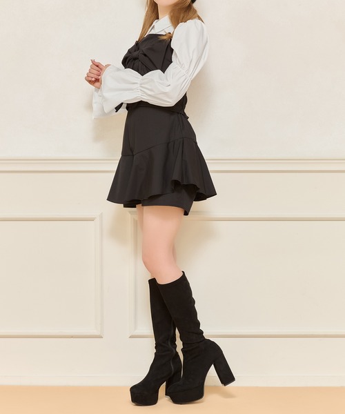 apres jour（アプレジュール）の「【SETUP可能】キュロット（その他パンツ・レディース・チャコールグレー/ブラック系その他/ブラック・X-LARGE/フリー）」の12枚目の写真