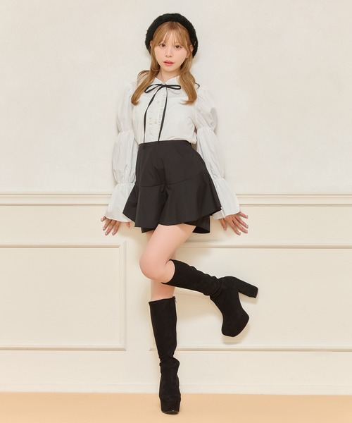 apres jour（アプレジュール）の「【SETUP可能】キュロット（その他パンツ・レディース・チャコールグレー/ブラック系その他/ブラック・X-LARGE/フリー）」の10枚目の写真