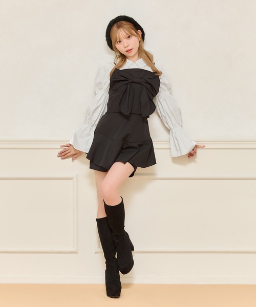 apres jour（アプレジュール）の「【SETUP可能】キュロット（その他パンツ・レディース・チャコールグレー/ブラック系その他/ブラック・X-LARGE/フリー）」の6枚目の写真
