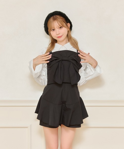 apres jour（アプレジュール）の「【SETUP可能】キュロット（その他パンツ・レディース・チャコールグレー/ブラック系その他/ブラック・X-LARGE/フリー）」の4枚目の写真