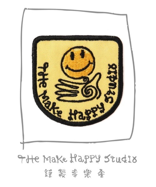 The Make Happy Studio(ザメイクハッピーストゥディオ)の「The Make Happy Studio/ザメイクハッピーストゥディオ/HAPPY IRON PATCH(その他雑貨・メンズ・モスグリーン/ピンク/ブルー/モカ/エンジ/パープル/イエロー・F)」の1枚目の写真