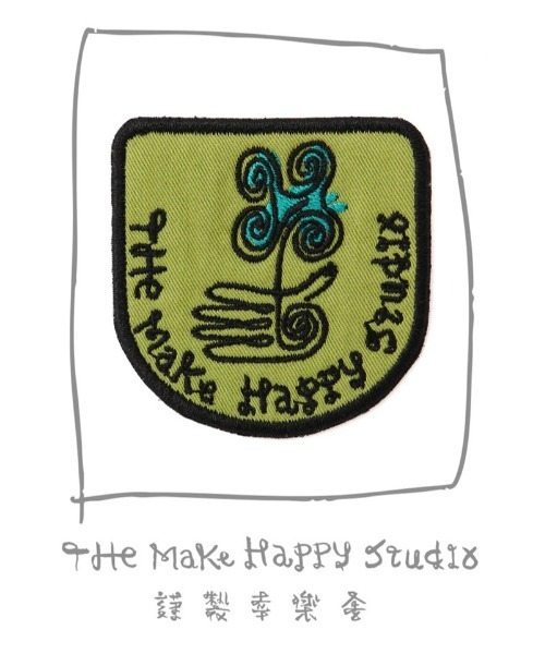 The Make Happy Studio(ザメイクハッピーストゥディオ)の「The Make Happy Studio/ザメイクハッピーストゥディオ/HAPPY IRON PATCH(その他雑貨・メンズ・モスグリーン/ピンク/ブルー/モカ/エンジ/パープル/イエロー・F)」の3枚目の写真