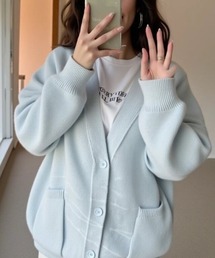 ポケット付きオーバーサイズカーディガン